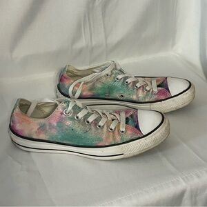 Converse All Star Satin Women Size 7/Men 5 Satin Watercolor Shoes